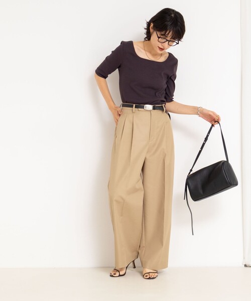 NOLLEY’S（ノーリーズ）の「ウォッシャブル撥水ツイルチノパンツ（その他パンツ・レディース・ベージュ/ダークネイビー/オフホワイト・38/36/39）」の9枚目の写真