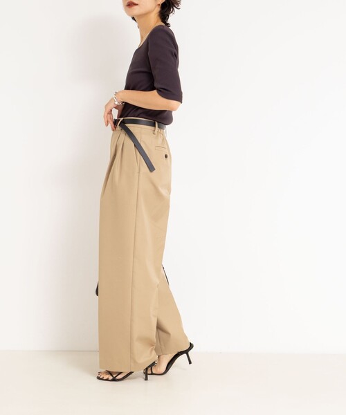 NOLLEY’S（ノーリーズ）の「ウォッシャブル撥水ツイルチノパンツ（その他パンツ・レディース・ベージュ/ダークネイビー/オフホワイト・38/36/39）」の10枚目の写真