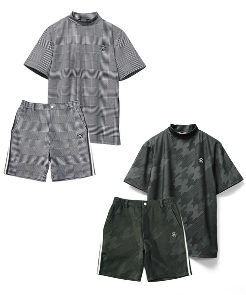 クラブハウス　ノーゴルフ　モックネック×ハーフパンツ　セットアップ クラブハウス ノーゴルフ モックネック×ハーフパンツ