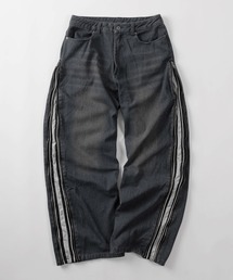 サイドライン サイドジッパー」に該当するレディースのデニムパンツ