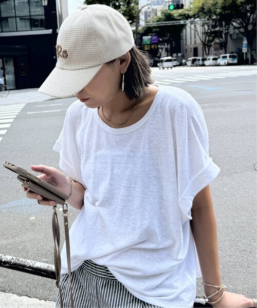 LBC（エルビーシー）の「ポコポコロール刺繍キャップ 25（キャップ・レディース・ベージュ/ワインレッド/オフホワイト/グレー/エメラルド・FREE）」の15枚目の写真