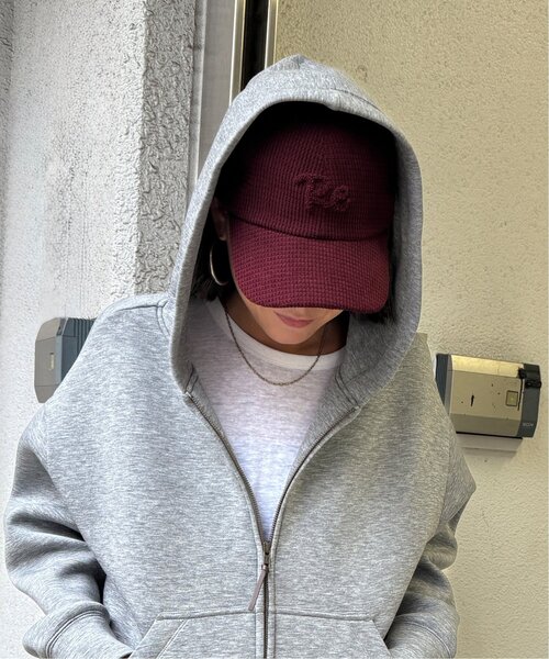 LBC（エルビーシー）の「ポコポコロール刺繍キャップ 25（キャップ・レディース・ベージュ/ワインレッド/オフホワイト/グレー/エメラルド・FREE）」の20枚目の写真