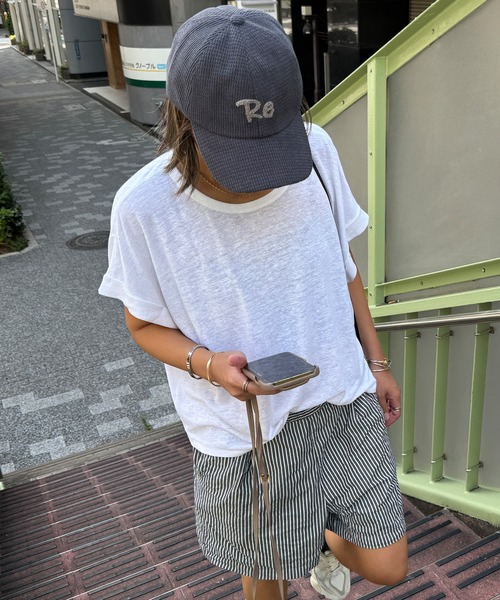 LBC（エルビーシー）の「ポコポコロール刺繍キャップ 25（キャップ・レディース・ベージュ/ワインレッド/オフホワイト/グレー/エメラルド・FREE）」の3枚目の写真