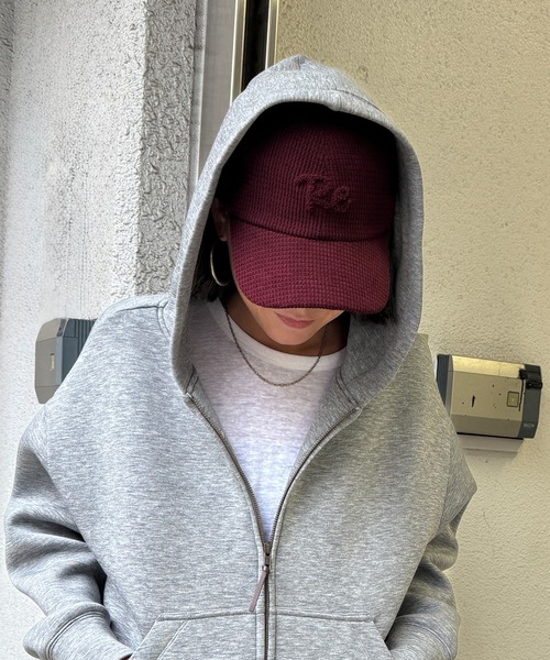 LBC（エルビーシー）の「ポコポコロール刺繍キャップ 25（キャップ・レディース・ベージュ/ワインレッド/オフホワイト/グレー/エメラルド・FREE）」の5枚目の写真