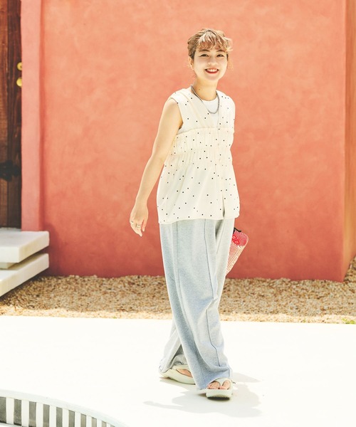 studio CLIP(スタディオクリップ)の「【イージーケア・接触冷感・UV】Wフロントシャーリングベストブラウス(シャツ/ブラウス・レディース・ブラウン/ブラック/オフホワイト・FREE)」の16枚目の写真