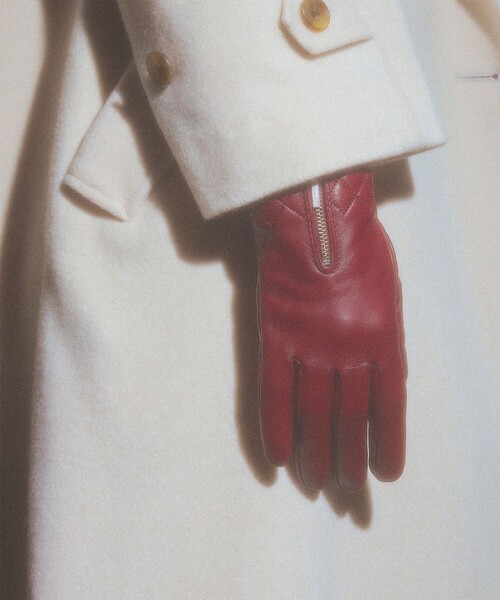 Ray BEAMS（レイビームス）の「レザー グローブ 25AW（手袋・レディース・ベージュ/ブラック/ワイン・ONE SIZE）」の5枚目の写真
