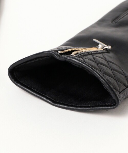 Ray BEAMS（レイビームス）の「レザー グローブ 25AW（手袋・レディース・ベージュ/ブラック/ワイン・ONE SIZE）」の8枚目の写真