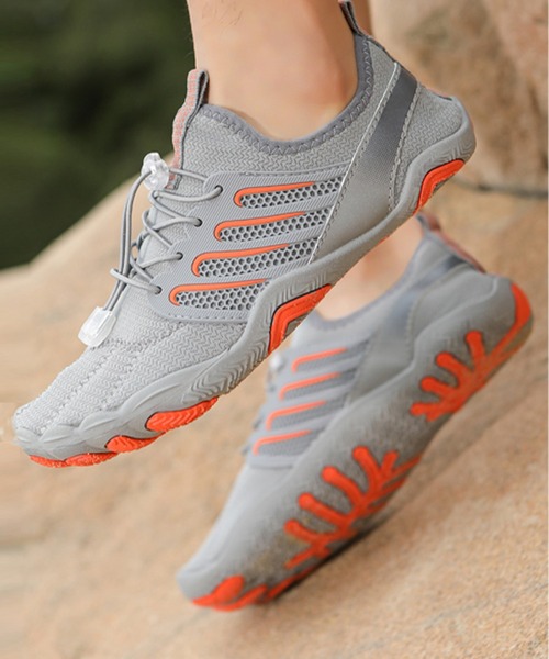 セール】メンズ レディース スニーカー風ライン柄マリンシューズ［水陸