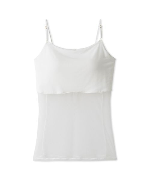 LILY BROWN（リリーブラウン）の「【LILY BROWN Lingerie】カップ付ハーフシアーキャミ（キャミソール・レディース・ホワイト/ブラック・S/M）」の3枚目の写真