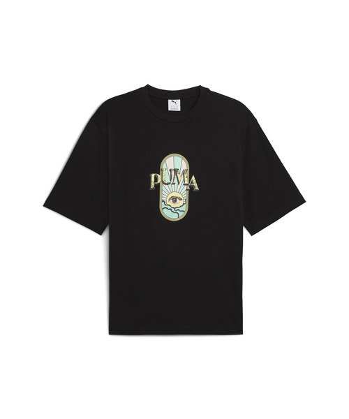 PUMA(プーマ)の「PUMA プーマ メンズ グラフィック プーマ フェスト ボクシー 半袖 Tシャツ(Tシャツ/カットソー・メンズ・サックスブルー/ブラック・X-LARGE/XX-LARGE/SMALL/LARGE/MEDIUM)」の5枚目の写真