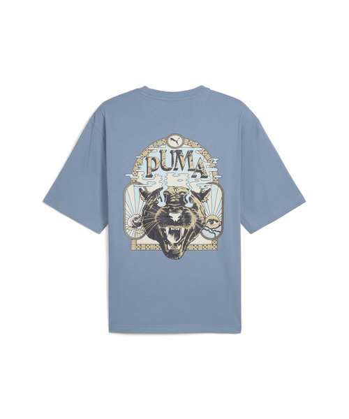 PUMA(プーマ)の「PUMA プーマ メンズ グラフィック プーマ フェスト ボクシー 半袖 Tシャツ(Tシャツ/カットソー・メンズ・サックスブルー/ブラック・X-LARGE/XX-LARGE/SMALL/LARGE/MEDIUM)」の10枚目の写真