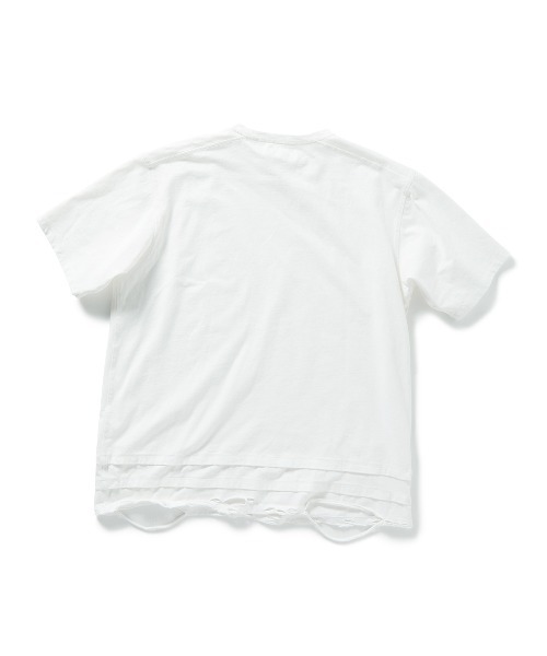 PERVERZE(パーバーズ)の「DISTRESS Step Layered T-Shirt(Tシャツ/カットソー・レディース・ブラック/ホワイト・FREE)」の3枚目の写真