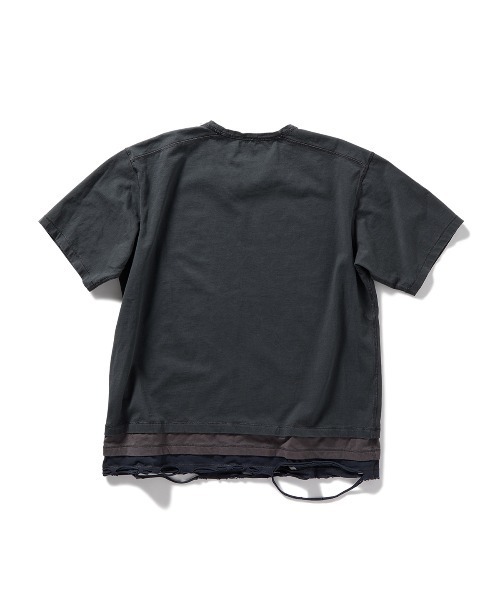 PERVERZE(パーバーズ)の「DISTRESS Step Layered T-Shirt(Tシャツ/カットソー・レディース・ブラック/ホワイト・FREE)」の4枚目の写真