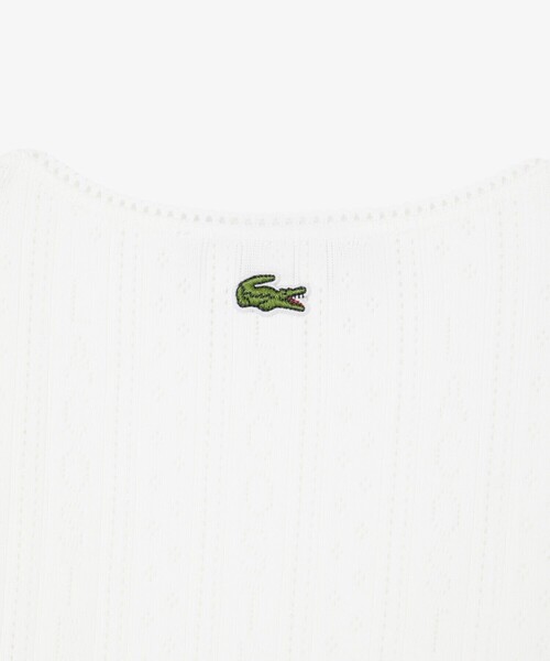 LACOSTE（ラコステ）の「レース調 ポワンテルニット リボンタンクトップ（タンクトップ・レディース・ホワイト/ネイビー/ライトグリーン・34/36/38/40）」の14枚目の写真