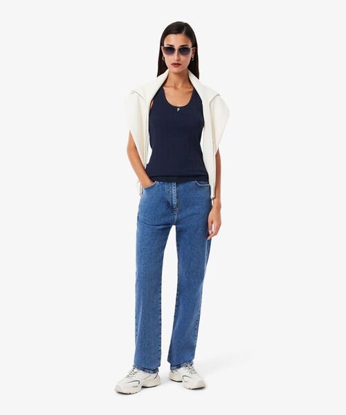 LACOSTE（ラコステ）の「レース調 ポワンテルニット リボンタンクトップ（タンクトップ・レディース・ホワイト/ネイビー/ライトグリーン・34/36/38/40）」の19枚目の写真