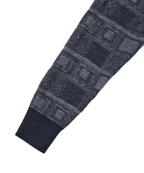 MEN'S BIGI(メンズビギ)の「リンクスジャカード クルーネックニット(ニット/セーター・メンズ・ブラック/ネイビー/ホワイト・01/03/02)」の5枚目の写真