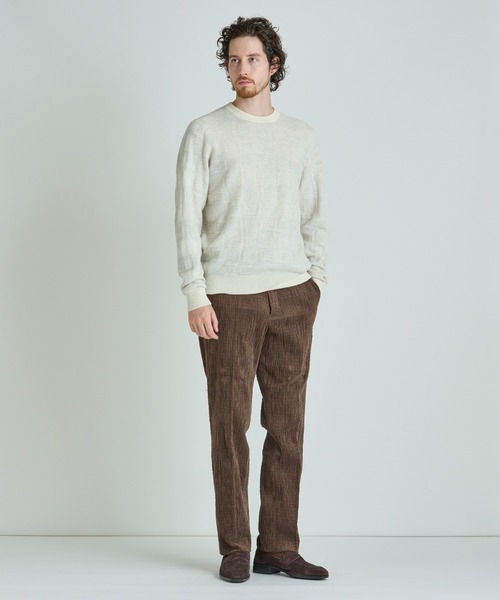 MEN'S BIGI(メンズビギ)の「リンクスジャカード クルーネックニット(ニット/セーター・メンズ・ブラック/ネイビー/ホワイト・01/03/02)」の11枚目の写真