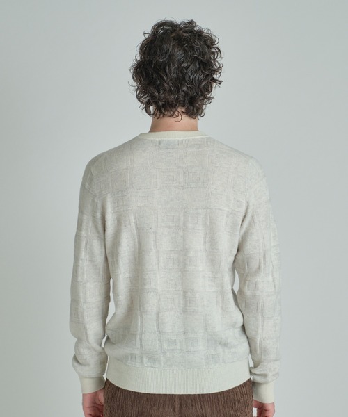 MEN'S BIGI(メンズビギ)の「リンクスジャカード クルーネックニット(ニット/セーター・メンズ・ブラック/ネイビー/ホワイト・01/03/02)」の16枚目の写真