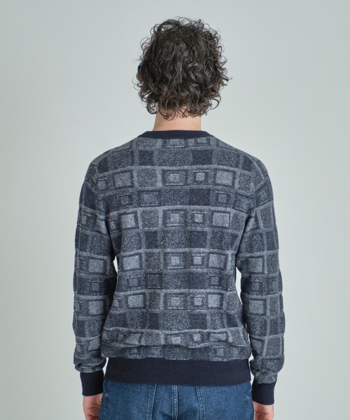 MEN'S BIGI(メンズビギ)の「リンクスジャカード クルーネックニット(ニット/セーター・メンズ・ブラック/ネイビー/ホワイト・01/03/02)」の13枚目の写真