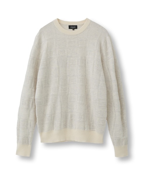 MEN'S BIGI(メンズビギ)の「リンクスジャカード クルーネックニット(ニット/セーター・メンズ・ブラック/ネイビー/ホワイト・01/03/02)」の17枚目の写真