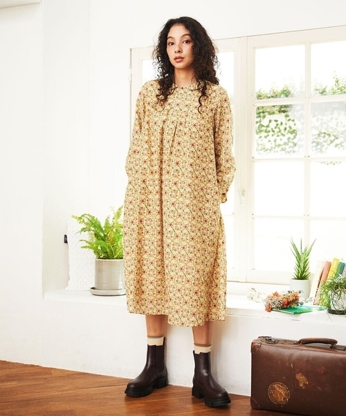 SOULEIADO（ソレイアード）の「コットンプリントワッフルロング