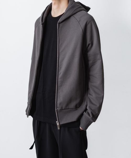 ATTACHMENT（アタッチメント）の「【LIMITED 】コットン ストレッチテリー ジップアップフーディー / CO STRECH TERRY ZIP UP HOODIE（パーカー・メンズ・ライトグレー/ブラック/ダークグレー・1/2/3）」の3枚目の写真