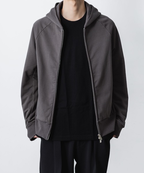 ATTACHMENT（アタッチメント）の「【LIMITED 】コットン ストレッチテリー ジップアップフーディー / CO STRECH TERRY ZIP UP HOODIE（パーカー・メンズ・ライトグレー/ブラック/ダークグレー・1/2/3）」の14枚目の写真