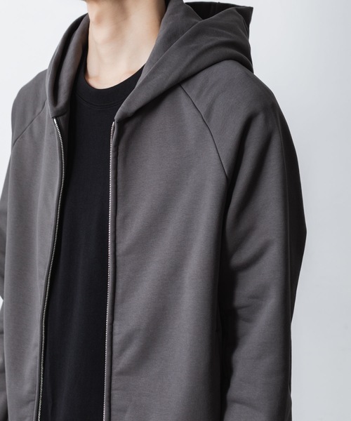 ATTACHMENT（アタッチメント）の「【LIMITED 】コットン ストレッチテリー ジップアップフーディー / CO STRECH TERRY ZIP UP HOODIE（パーカー・メンズ・ライトグレー/ブラック/ダークグレー・1/2/3）」の8枚目の写真
