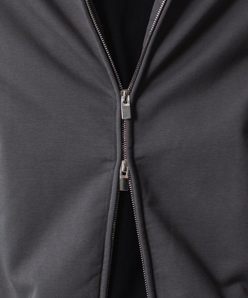 ATTACHMENT（アタッチメント）の「【LIMITED 】コットン ストレッチテリー ジップアップフーディー / CO STRECH TERRY ZIP UP HOODIE（パーカー・メンズ・ライトグレー/ブラック/ダークグレー・1/2/3）」の5枚目の写真