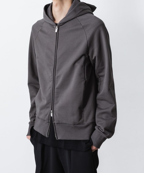 ATTACHMENT（アタッチメント）の「【LIMITED 】コットン ストレッチテリー ジップアップフーディー / CO STRECH TERRY ZIP UP HOODIE（パーカー・メンズ・ライトグレー/ブラック/ダークグレー・1/2/3）」の4枚目の写真
