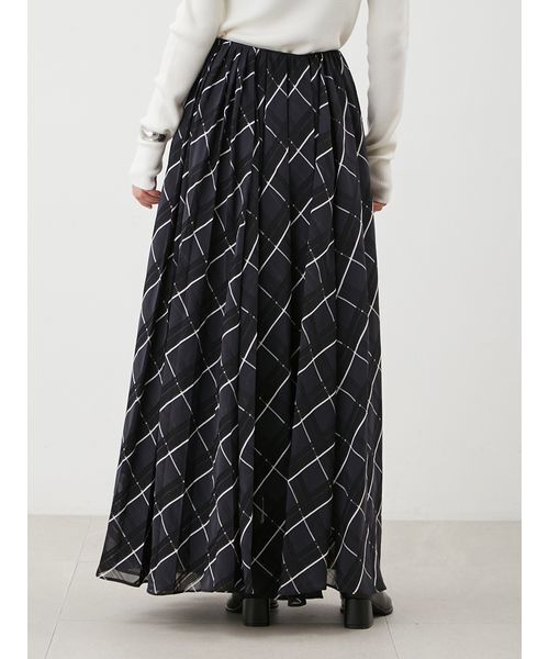 WEB限定00サイズ】ウエストゴムタックプレスフレアスカート