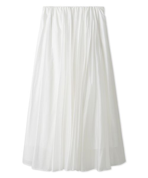 Mila Owen（ミラオーウェン）の「【WEB限定00サイズ】ウエストゴムタックプレスフレアスカート（スカート・レディース・チェック/ホワイト/ボルドー・0/1/00）」の13枚目の写真