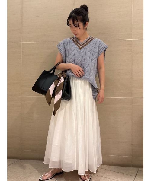 WEB限定00サイズ】ウエストゴムタックプレスフレアスカート