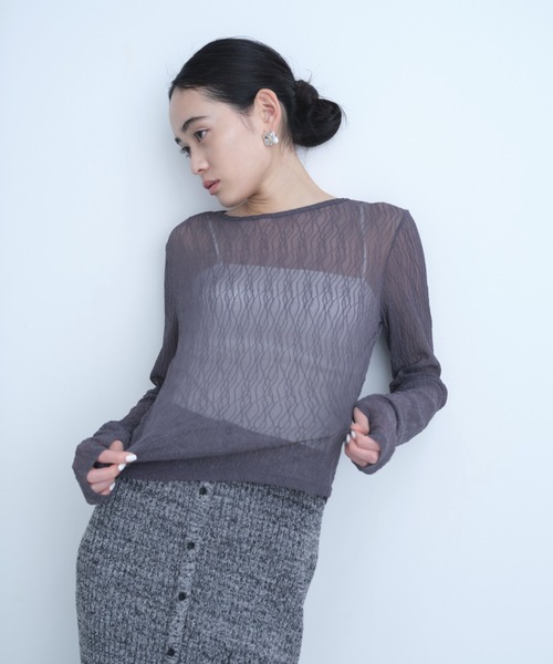 AIC.（エーアイシー）の「【再入荷】パッド付きサイドギャザーブラトップ（キャミソール・レディース・オフホワイト/ブラック・FREE）」の13枚目の写真