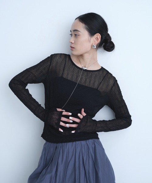 AIC.（エーアイシー）の「【再入荷】パッド付きサイドギャザーブラトップ（キャミソール・レディース・オフホワイト/ブラック・FREE）」の20枚目の写真