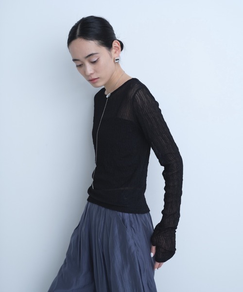 AIC.（エーアイシー）の「【再入荷】パッド付きサイドギャザーブラトップ（キャミソール・レディース・オフホワイト/ブラック・FREE）」の21枚目の写真