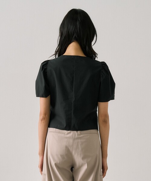 UNITED TOKYO(ユナイテッドトウキョウ)の「ギャザリングパフトップス|ウォッシャブル/撥水/UV対策/オフィスカジュアル/細見え/春服(シャツ/ブラウス・レディース・イエロー/アイボリー/ブラック・FREE)」の21枚目の写真