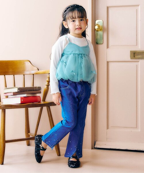 apres les cours(アプレレクール)の「リボン付きベロアカチューシャ(カチューシャ・キッズ・ブラック・FREE)」の6枚目の写真