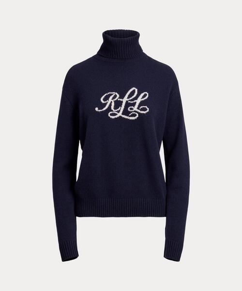 LAUREN RALPH LAUREN(ローレン ラルフ ローレン)の「ロゴ カシミヤ タートルネック セーター(ニット/セーター・レディース・ネイビー系1・S/M/XS)」の2枚目の写真