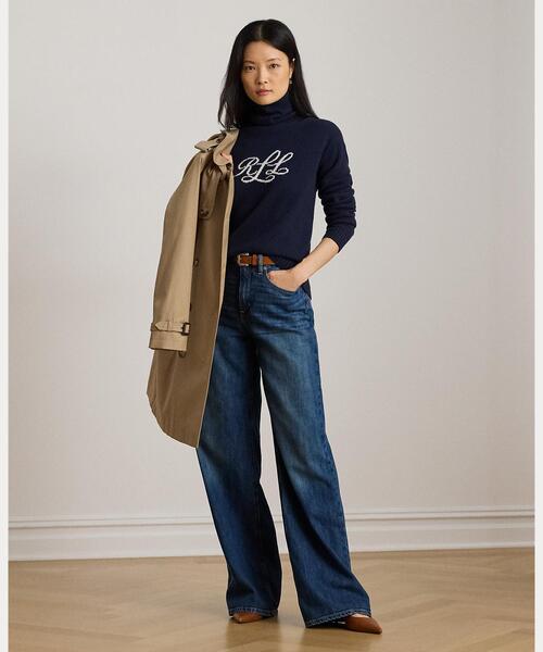 LAUREN RALPH LAUREN(ローレン ラルフ ローレン)の「ロゴ カシミヤ タートルネック セーター(ニット/セーター・レディース・ネイビー系1・S/M/XS)」の3枚目の写真