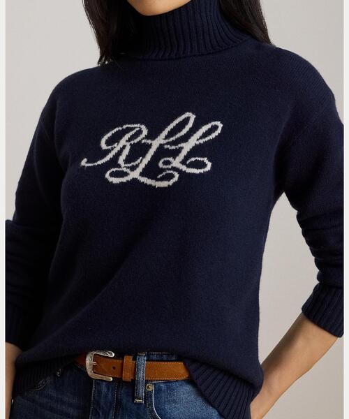 LAUREN RALPH LAUREN(ローレン ラルフ ローレン)の「ロゴ カシミヤ タートルネック セーター(ニット/セーター・レディース・ネイビー系1・S/M/XS)」の5枚目の写真