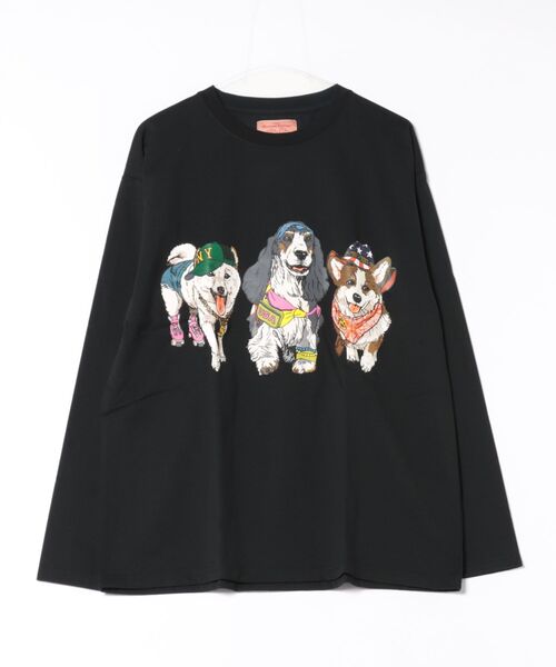 CORISCO（コリスコ）の「アニマル柄ロンTEE(M1)（Tシャツ/カットソー・メンズ・ホワイト系1/ホワイト系2/グレー系2/ブラック系2/グレー系1/ブラック系1/オートミール/キナリ・MEDIUM/LARGE/X-LARGE）」の13枚目の写真