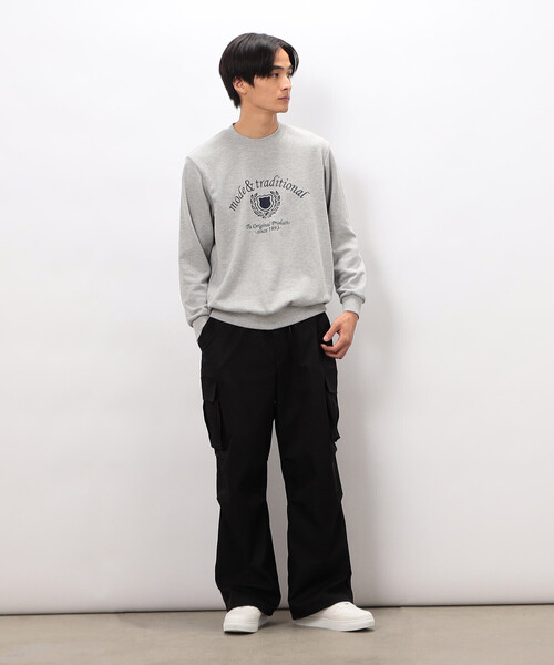 COMME CA ISM(コムサイズム)の「カレッジロゴ 刺繍プルオーバー(Tシャツ/カットソー・メンズ・ネイビー/グレー/ブラック/ワイン・MEDIUM/LARGE)」の10枚目の写真