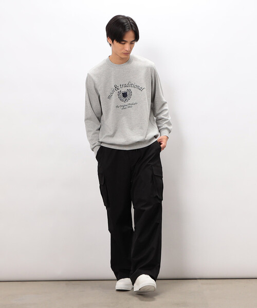 COMME CA ISM（コムサイズム）の「カレッジロゴ 刺繍プルオーバー（Tシャツ/カットソー・メンズ・ネイビー/グレー/ブラック/ワイン・MEDIUM/LARGE）」の6枚目の写真