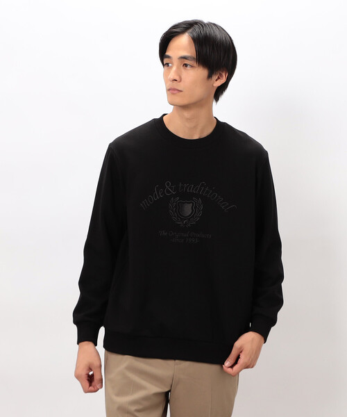 COMME CA ISM（コムサイズム）の「カレッジロゴ 刺繍プルオーバー（Tシャツ/カットソー・メンズ・ネイビー/グレー/ブラック/ワイン・MEDIUM/LARGE）」の14枚目の写真