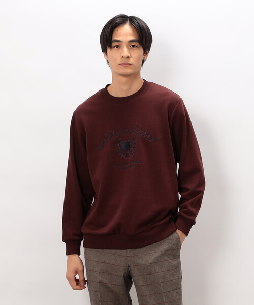 COMME CA ISM（コムサイズム）の「カレッジロゴ 刺繍プルオーバー（Tシャツ/カットソー・メンズ・ネイビー/グレー/ブラック/ワイン・MEDIUM/LARGE）」の22枚目の写真