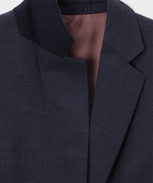 Paul Smith（ポールスミス）の「ウィメンズ マイクロ ハウンドトゥース ジャケット / 255022 111P（テーラードジャケット・レディース・ネイビー/グレー・38/40）」の6枚目の写真