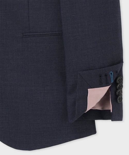 Paul Smith（ポールスミス）の「ウィメンズ マイクロ ハウンドトゥース ジャケット / 255022 111P（テーラードジャケット・レディース・ネイビー/グレー・38/40）」の7枚目の写真