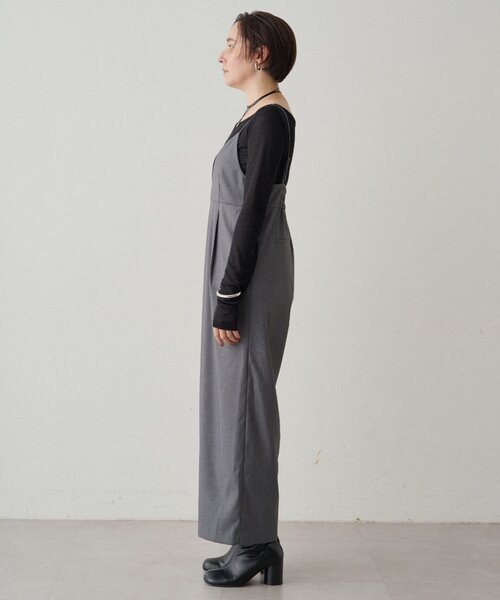 LOUNGEDRESS（ラウンジドレス）の「【＠___kuuu__コラボカラー登場！】Vキャミサロペット（サロペット/オーバーオール・レディース・グレー/ブラウン・FREE）」の14枚目の写真