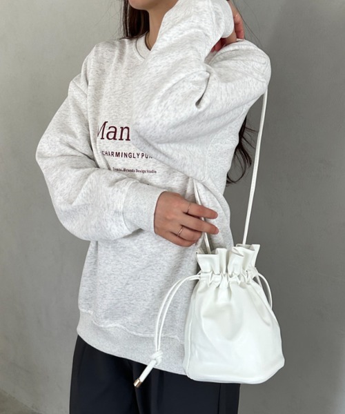 セール】PU巾着コンパクトショルダーバッグ（ショルダーバッグ